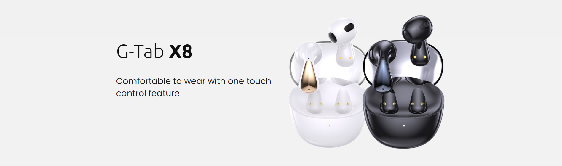 G-Tab True Wireless Bluetooth Earbuds High Premium Design with High quality sound [ X8 ]