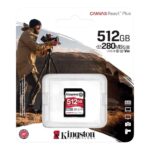 Kingston 512GB Canvas React Plus V60 SD Memory Card for 4K professional UHS-II cameras [ SDR2V6/512GB ]
