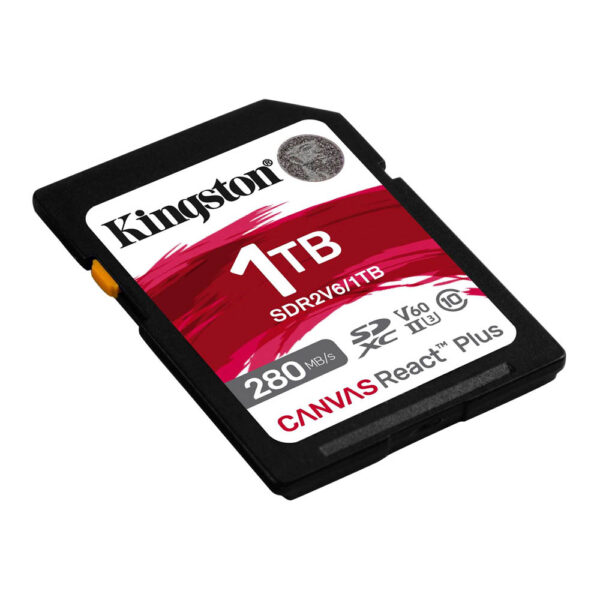 Kingston 1TB Canvas React Plus V60 SD Memory Card for 4K professional UHS-II cameras [ SDR2V6/1TB ]