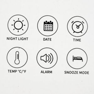 Digital Clock Backlight with Alarm Clock - white - 8031 / V-C060 - Image 4