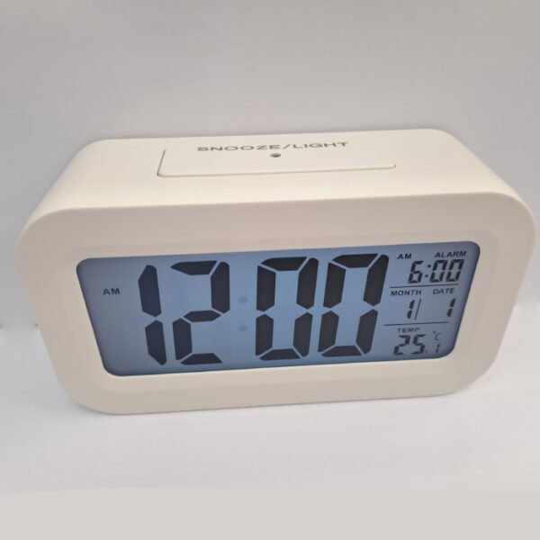Digital Clock Backlight with Alarm Clock - white - 8031 / V-C060