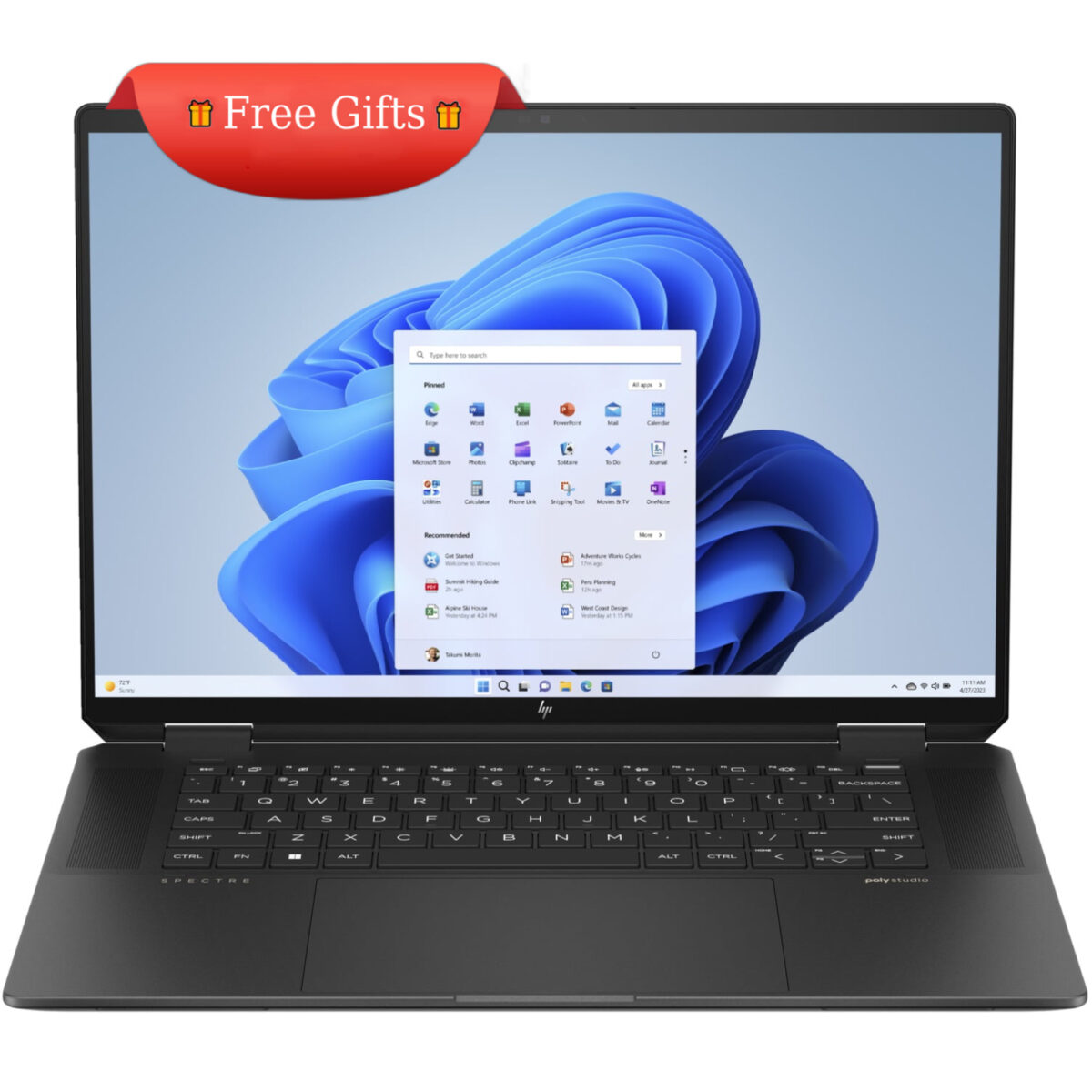 HP Spectre x360 2-in-1 Laptop 16t-aa000 - 16" 120Hz touch - Core Ultra 7 155H - 512GB SSD - 16GB RAM - Windows 11 🎁 Free Gifts 🎁 - Image 1