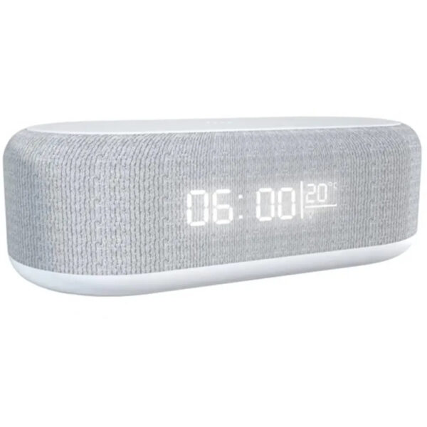 Wireless Bluetooth Speaker With wireless charging and clock - YZ-6B - white color