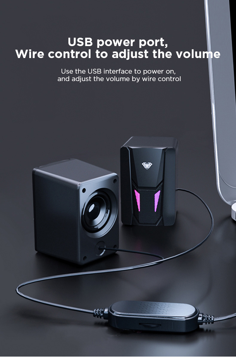 AULA N-108 Wired Desktop Speakers 