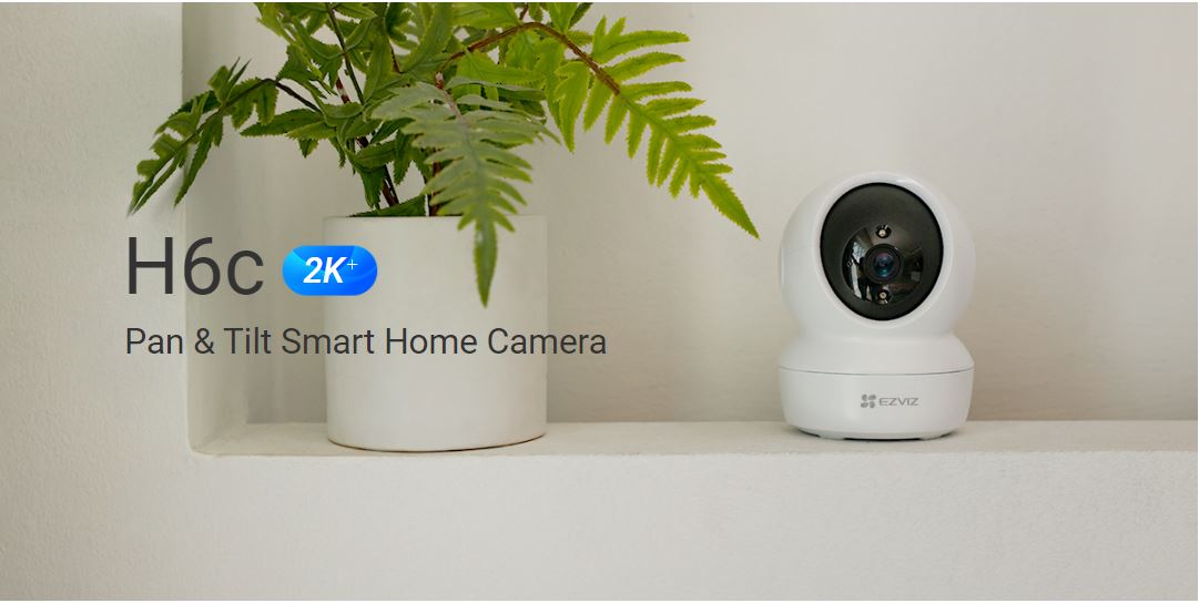 EZVIZ H6c 2K⁺ pan and tilt smart home camera - 4MP (2560×1440) - Supports microSD card (Up to 256 GB)
