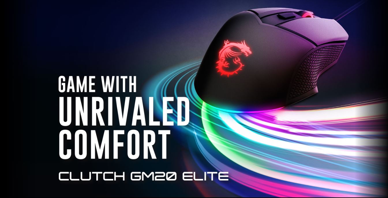 MSI CLUTCH GM20 ELITE gaming mouse - ADJUSTABLE WEIGHT SYSTEM