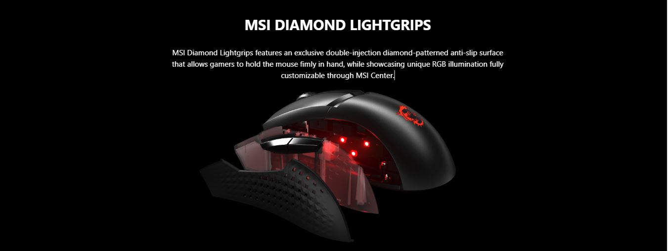 MSI CLUTCH GM51 LIGHTWEIGHT wireless gaming mouse - up to 6400 DPI 