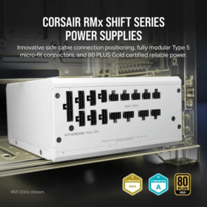 CORSAIR RM850x SHIFT Power Supply - 850W Gold - White - CP-9020274-UK - Image 2