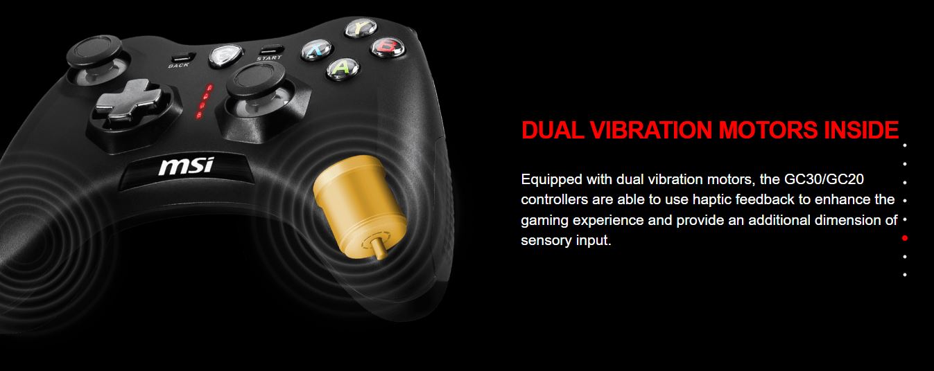 MSI FORCE GC30 V2 wireless controller for computer - black