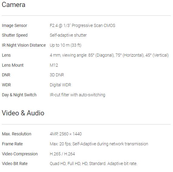 EZVIZ H6c 2K⁺ pan and tilt smart home camera - 4MP (2560×1440) - Supports microSD card (Up to 256 GB)