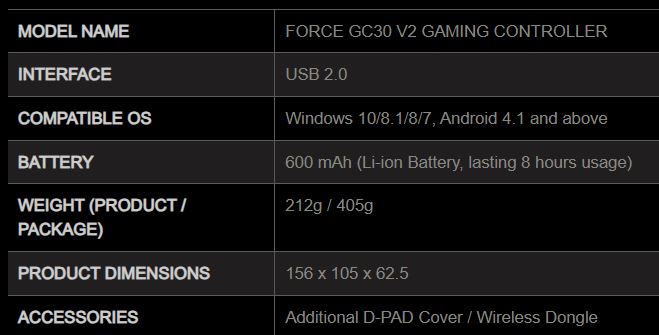 MSI FORCE GC30 V2 wireless controller for computer - black