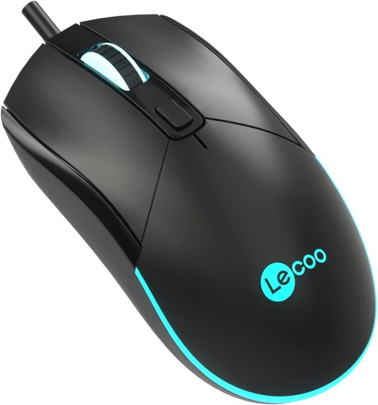 Lecoo MS120 Gaming Mouse - black color 