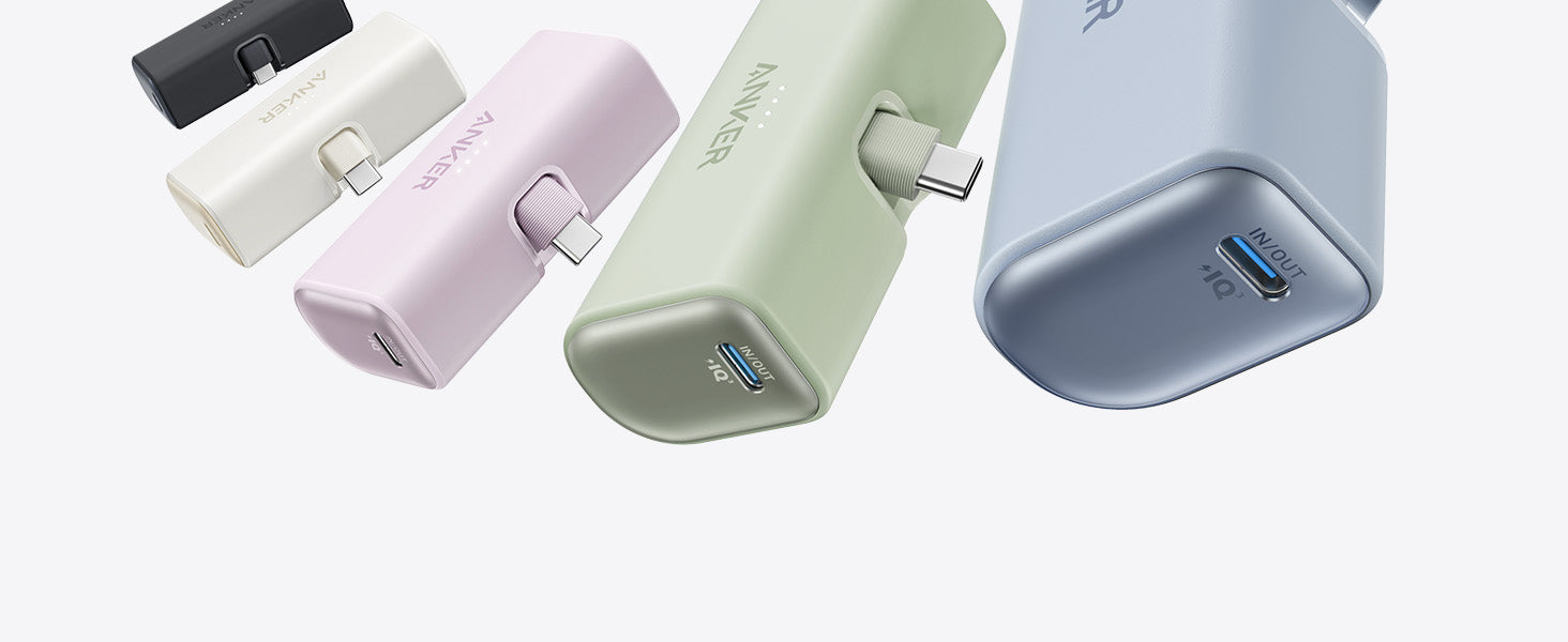 Anker Nano Power Bank (22.5W, Built-In USB-C Connector) Shell White [ A1653H21 ]