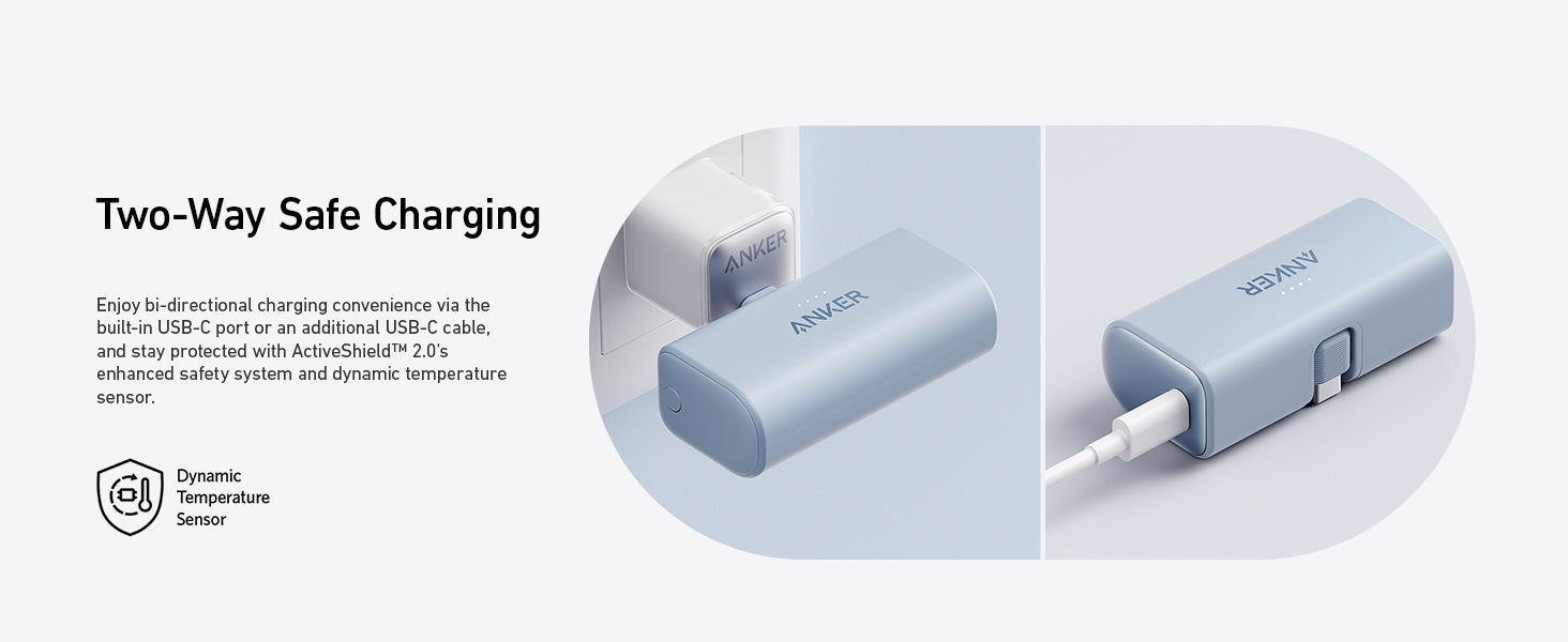Anker Nano Power Bank (22.5W, Built-In USB-C Connector) Shell White [ A1653H21 ]