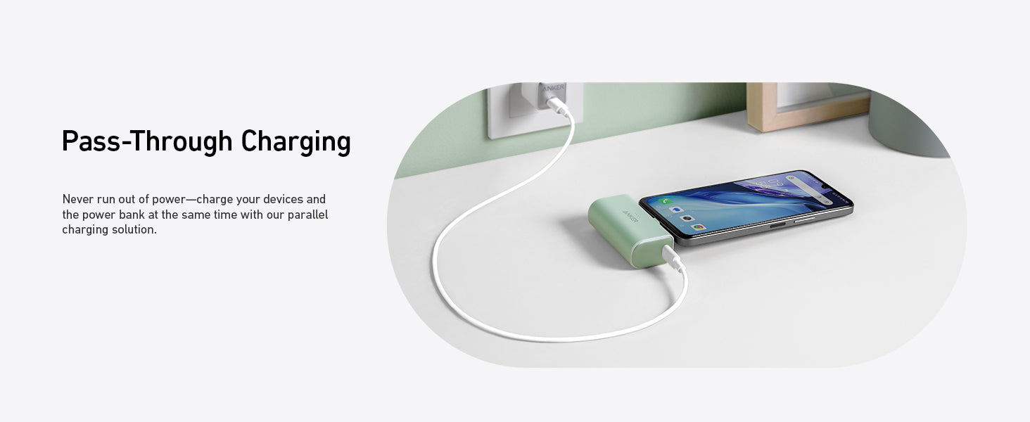 Anker Nano Power Bank (22.5W, Built-In USB-C Connector) Shell White [ A1653H21 ]