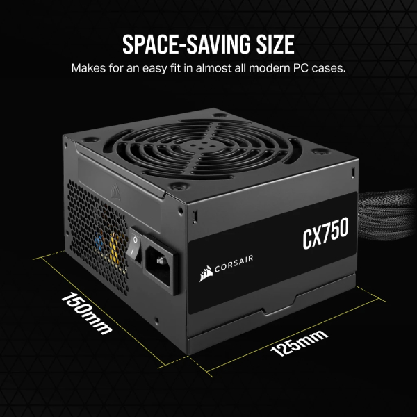 CORSAIR CX Series CX750 750 Watt Power Supply - Bronze - CP-9020279-EU