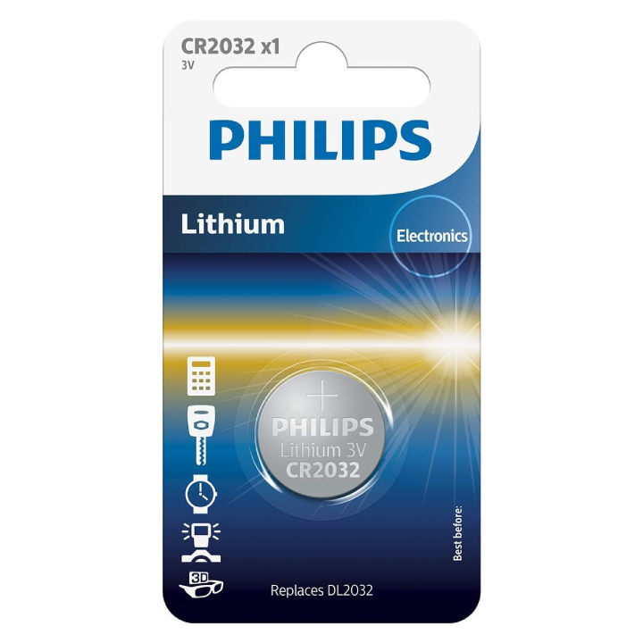 Philips lithium mini cell (button) Batteries - CR2032