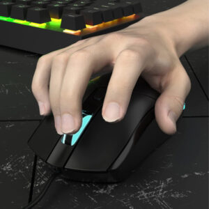 Lecoo MS120 Gaming Mouse - black color - Image 3