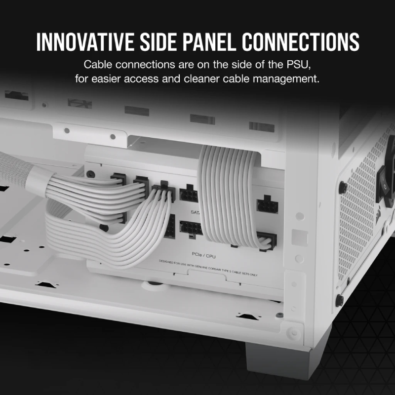 CORSAIR RM850x SHIFT Power Supply - 850W Gold - White - CP-9020274-UK