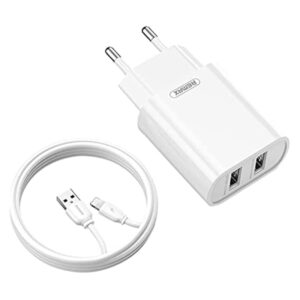 Remax RP-U35 EU smartphone charger plug with iphone charging cable - 2 USB-A Ports