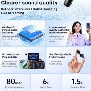 Remax K10 Ryusic Series One-to-two Live Stream Wireless Microphone - Iphone - Image 2
