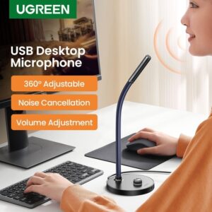 UGREEN 90416 wired USB DESKTOP MICROPHONE - black - Image 4