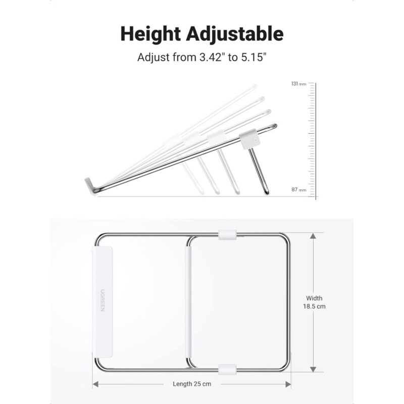 UGREEN 80348 Portable Adjustable Laptop Stand - Sturdy Construction