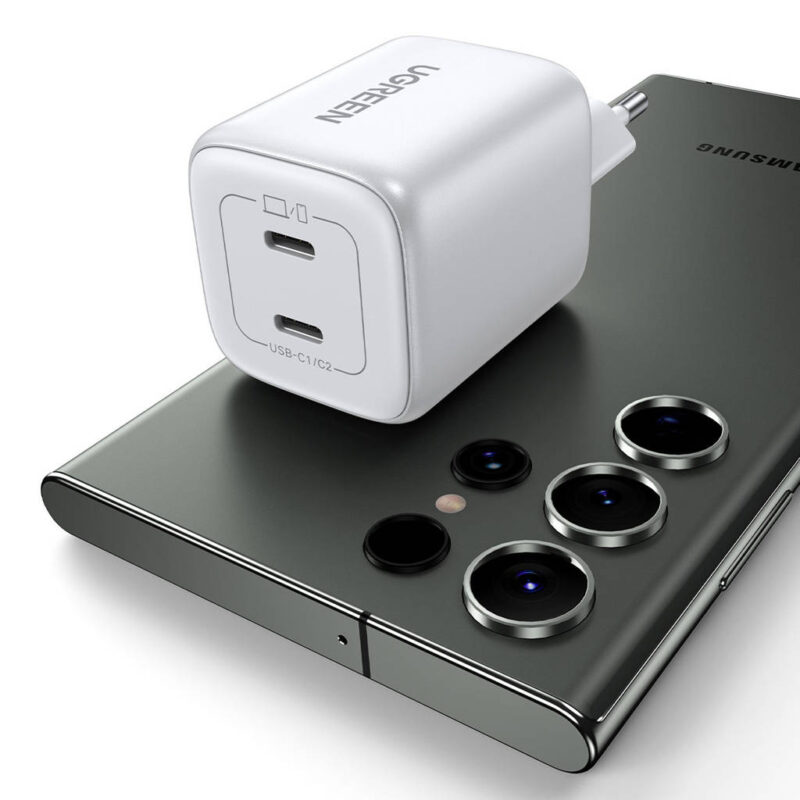 Ugreen Fast charger GaN 2 x USB-C 45W - white - CD294
