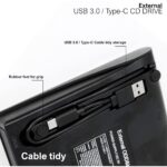 HAING Portable External DVD Drive (USB 3.0 + Type-C) [ HI-0301-EDD ]