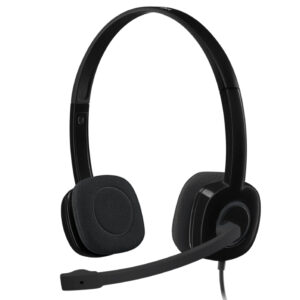 Logitech H151 Stereo Headset - black color - Single 3.5 mm jack interface - 981-000589 - Image 2