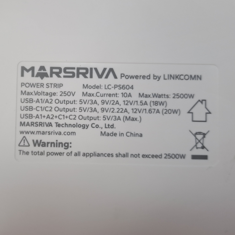 Linkcomn power strip LC-PS604