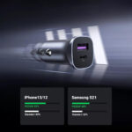UGREEN Dual Port Car Charger (30w / USB-A + USB Type-C / Aluminum Alloy Case) [ CD130 | 40858 ]