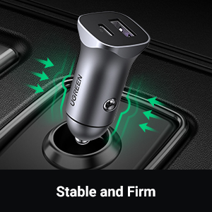 UGREEN Dual Port Car Charger (30w / USB-A + USB Type-C / Aluminum Alloy Case) [ CD130 | 40858 ]