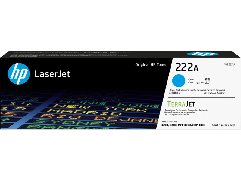 HP 222A cyan Original LaserJet Toner Cartridge - W2221A 