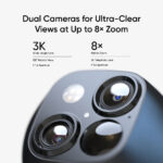 Anker eufy SoloCam S340 Wireless Outdoor Security Camera with Dual Lens and Solar Panel [ SoloCam S340 ]