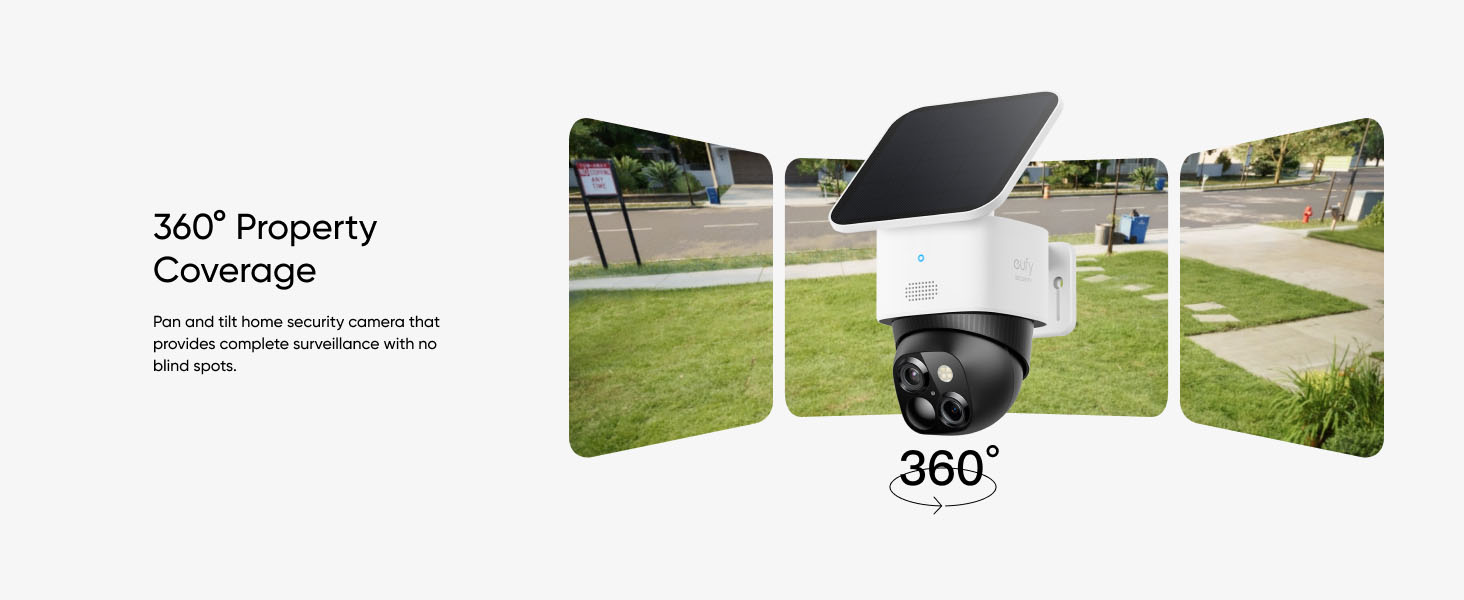 Anker eufy SoloCam S340 Wireless Outdoor Security Camera with Dual Lens and Solar Panel [ SoloCam S340 ]