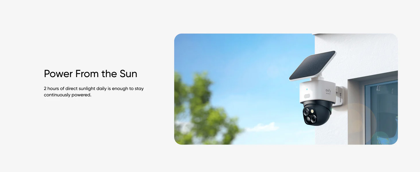 Anker eufy SoloCam S340 Wireless Outdoor Security Camera with Dual Lens and Solar Panel [ SoloCam S340 ]