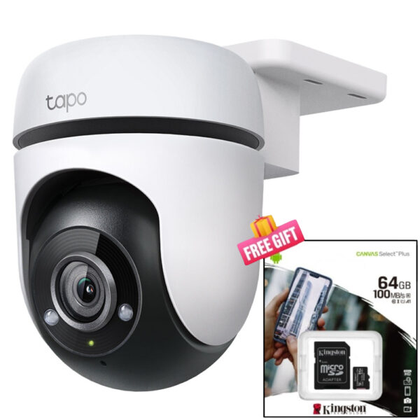 TP-Link Tapo C500 Outdoor Pan/Tilt Security Wi-Fi Camera [ Tapo C500 ] + Free 64GB memory card