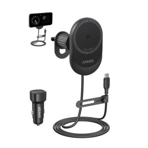 Anker MagGo Wireless Charger (Pad / Built-in USB-C Cable) with Car Adapter [ B2932111 ]