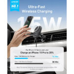 Anker MagGo Wireless Charger (Pad / Built-in USB-C Cable) with Car Adapter [ B2932111 ]