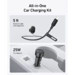 Anker MagGo Wireless Charger (Pad / Built-in USB-C Cable) with Car Adapter [ B2932111 ]