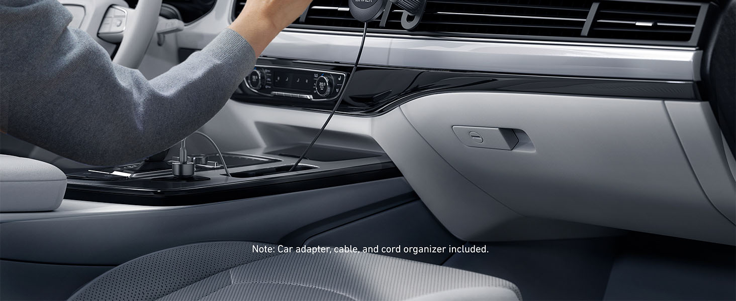 Anker MagGo Wireless Charger (Pad / Built-in USB-C Cable) with Car Adapter [ B2932111 ]
