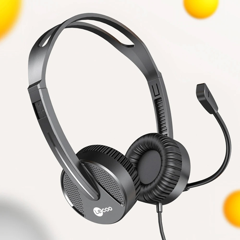 Lenovo Lecoo Wired Headset with Adjustable Microphone 1-Jack 3.5mm [ HT106 ]