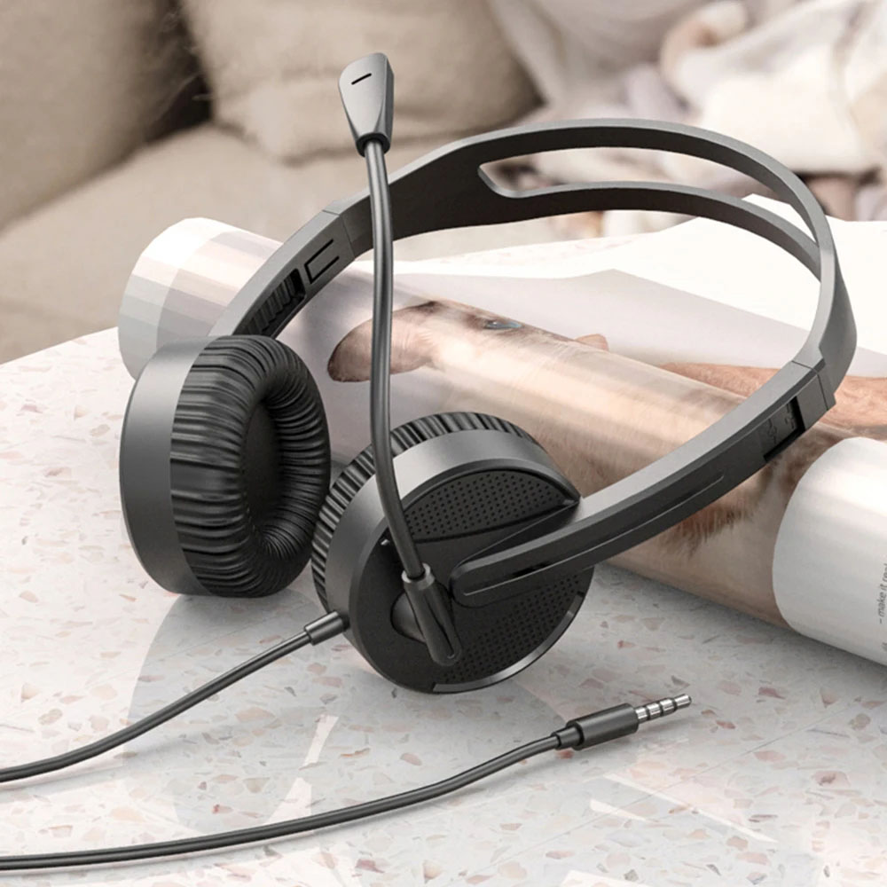 Lenovo Lecoo Wired Headset with Adjustable Microphone 1-Jack 3.5mm [ HT106 ]