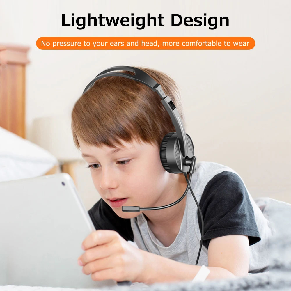 Lenovo Lecoo Wired Headset with Adjustable Microphone 1-Jack 3.5mm [ HT106 ]