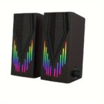 RGB Desktop Speaker Stereo Sound (USB Power / AUX 3.5mm Audio) [ E-1065 ]