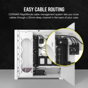 corsair iCUE 5000D RGB Mid-Tower Case - White - CC-9011243-WW - Image 2