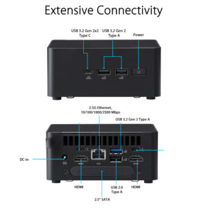 ASUS NUC 14 Pro Kit - Intel Core Ultra 5 125H - support DDR5 RAM - support NVMe SSD - DOS - RNUC14RVHU500003I - 90AR0072-M000R0 - Image 4