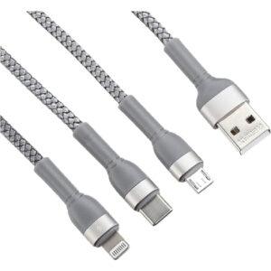 Remax 3 in 1 smartphone charging Cable - 1.2M cable length - RC-124th