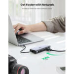UGreen 10-in-1 USB-C Multifunction Adapter (3x USB-A 3.0 / AUX 3.5mm / Type-C / SD TF Card / HDMI / VGA / RJ45) [ 80133 ]